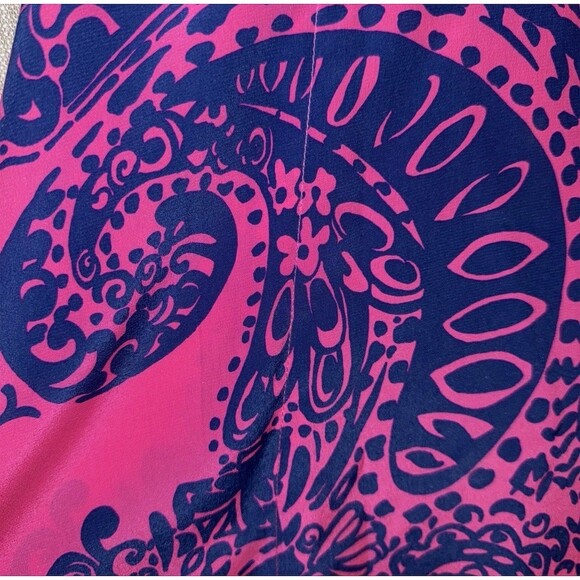 Lilly Pulitzer Lindamarie Caftan Dress Womens S/M Pink Elephantino Tropical - Picture 9 of 15